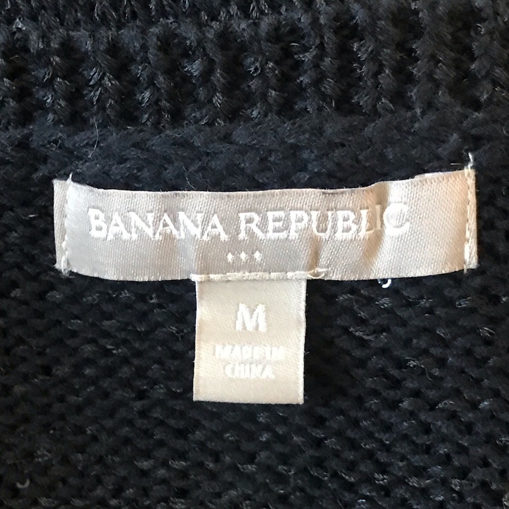 BANANA REPUBLIC BLACK SEQUIN KNIT SWEATER‎ - Picture 5 of 6